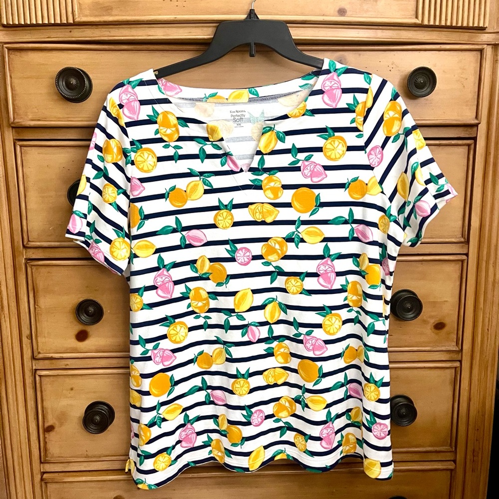 Women’s Kim Rogers Perfectly Soft Top Blouse XXL New